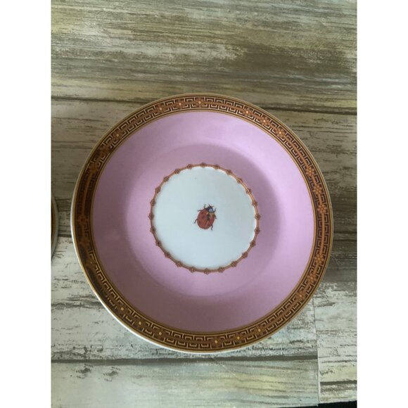 Rutherford Le Jardin De Italy Design Espresso Cup & Saucer Set Pink Gold inBox - Picture 7 of 16